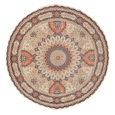 Tapis persan - Tabriz - Royal ronde  - 312 x 312 cm - beige