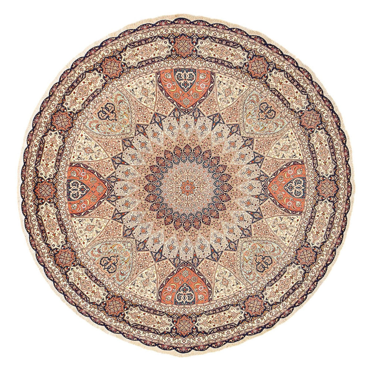 Tapis persan - Tabriz - Royal ronde  - 312 x 312 cm - beige