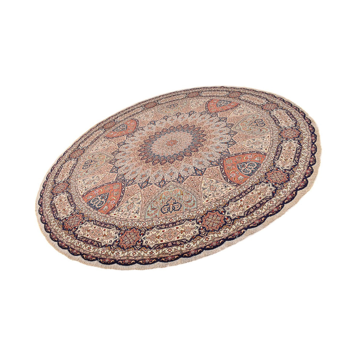 Tapis persan - Tabriz - Royal ronde  - 312 x 312 cm - beige
