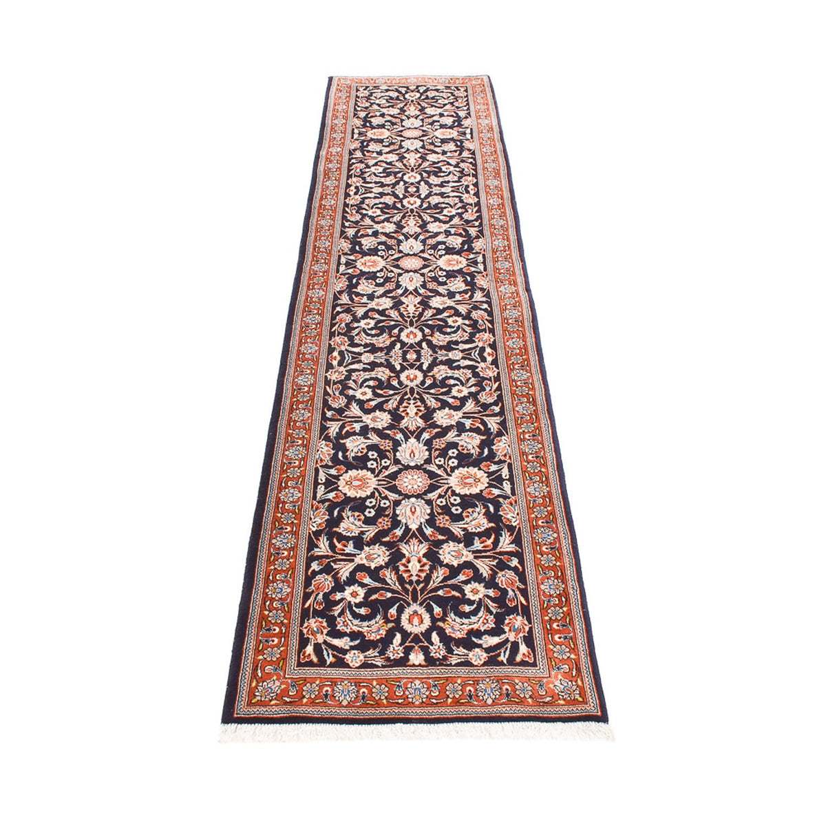 Tapis de couloir Tapis persan - Classique - 333 x 74 cm - bleu foncé