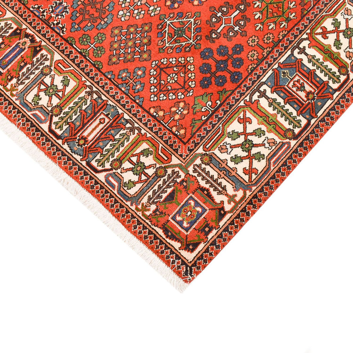 Tapis persan - Nomadic - 218 x 135 cm - rouge clair