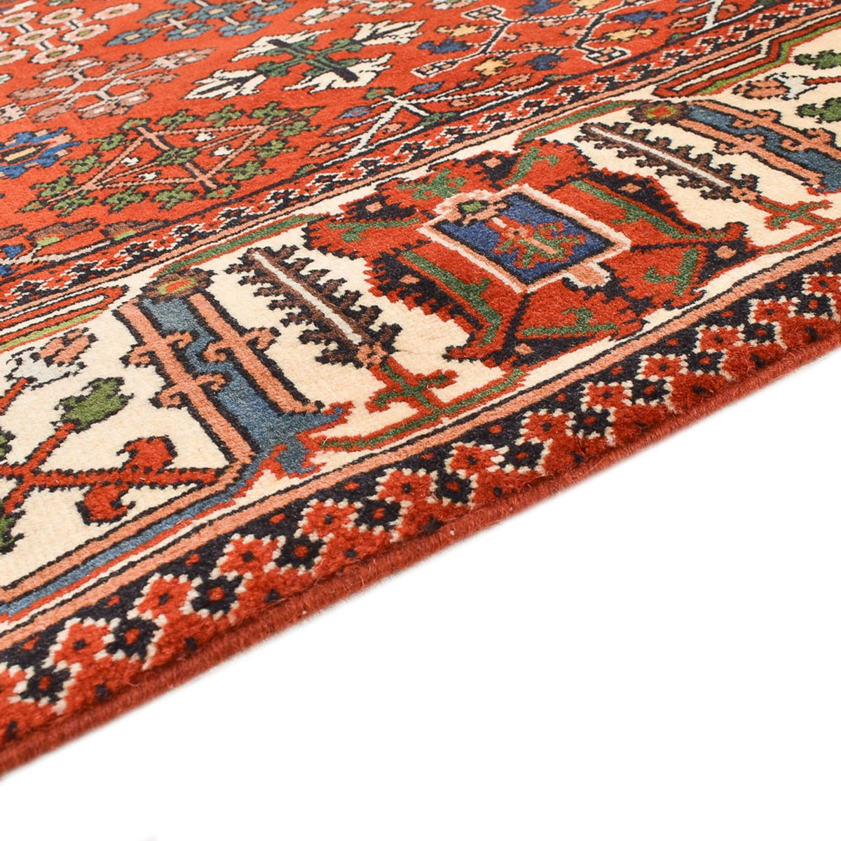 Tapis persan - Nomadic - 218 x 135 cm - rouge clair