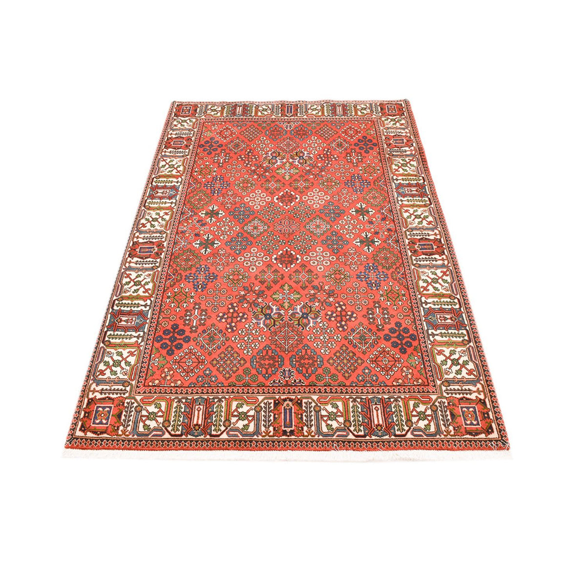 Tapis persan - Nomadic - 218 x 135 cm - rouge clair