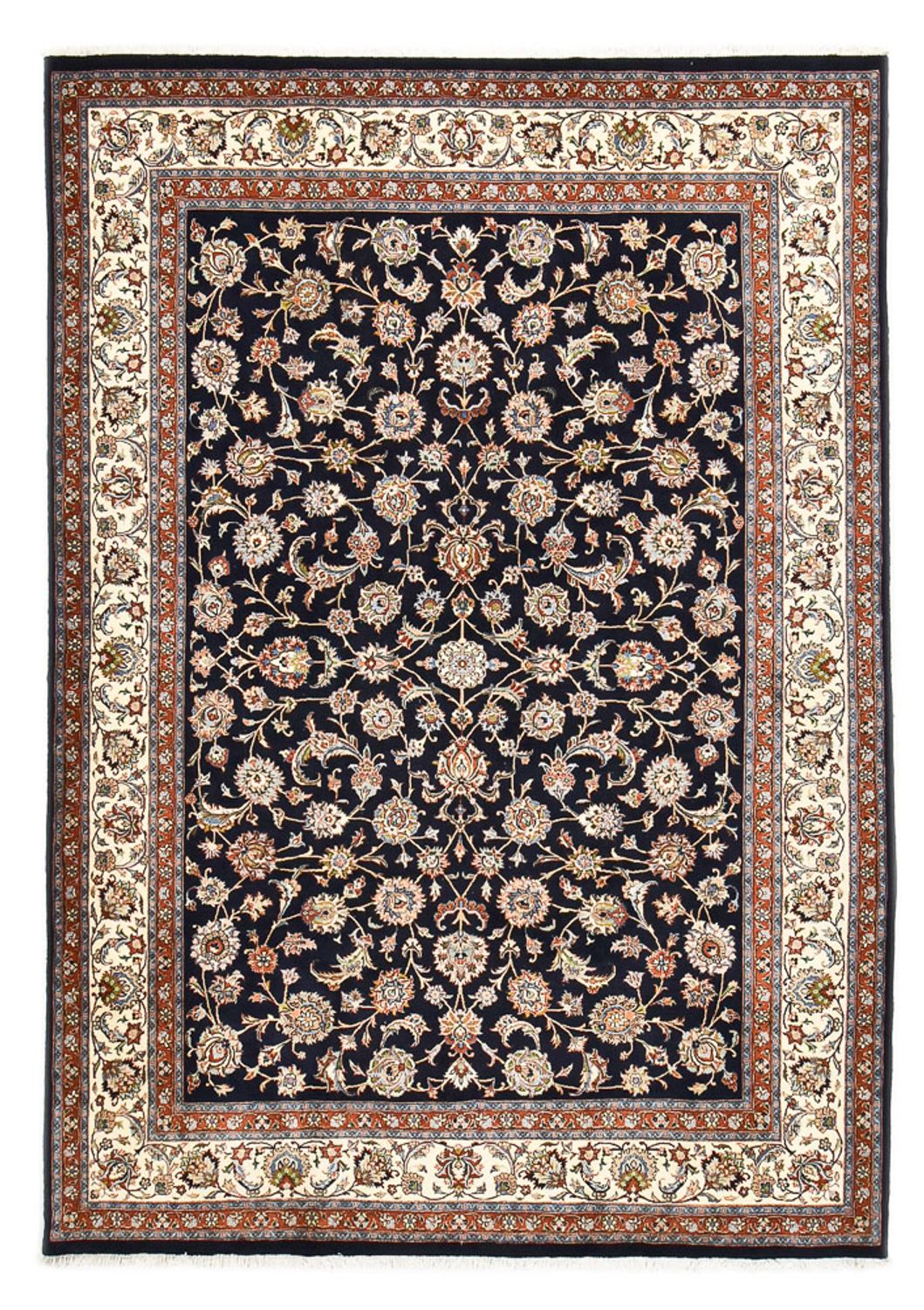 Tapis persan - Classique - Royal - 338 x 243 cm - bleu foncé