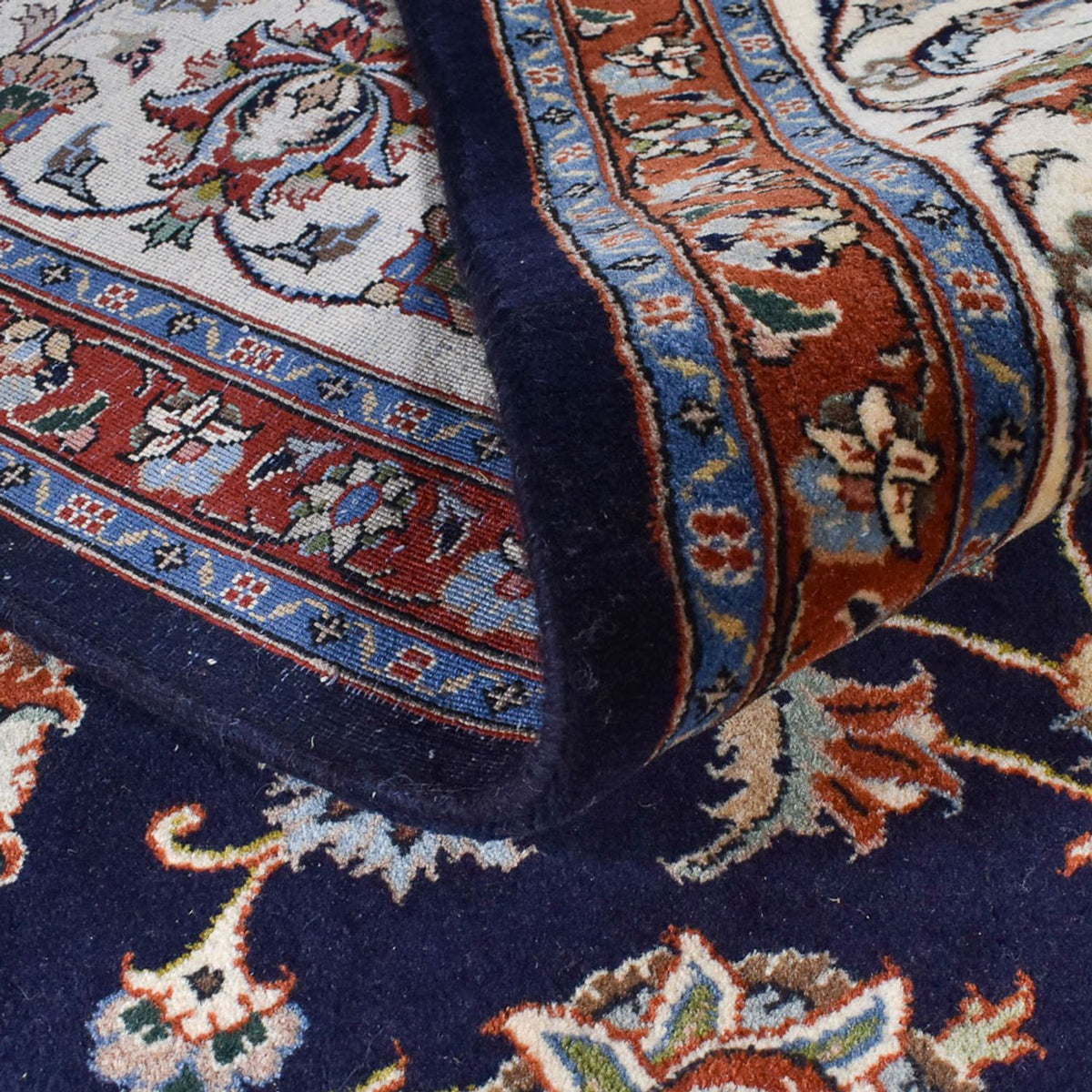 Tapis persan - Classique - Royal - 338 x 243 cm - bleu foncé