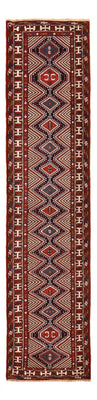 Tapis de couloir Tapis persan - Nomadic - 388 x 92 cm - rouge bordeaux
