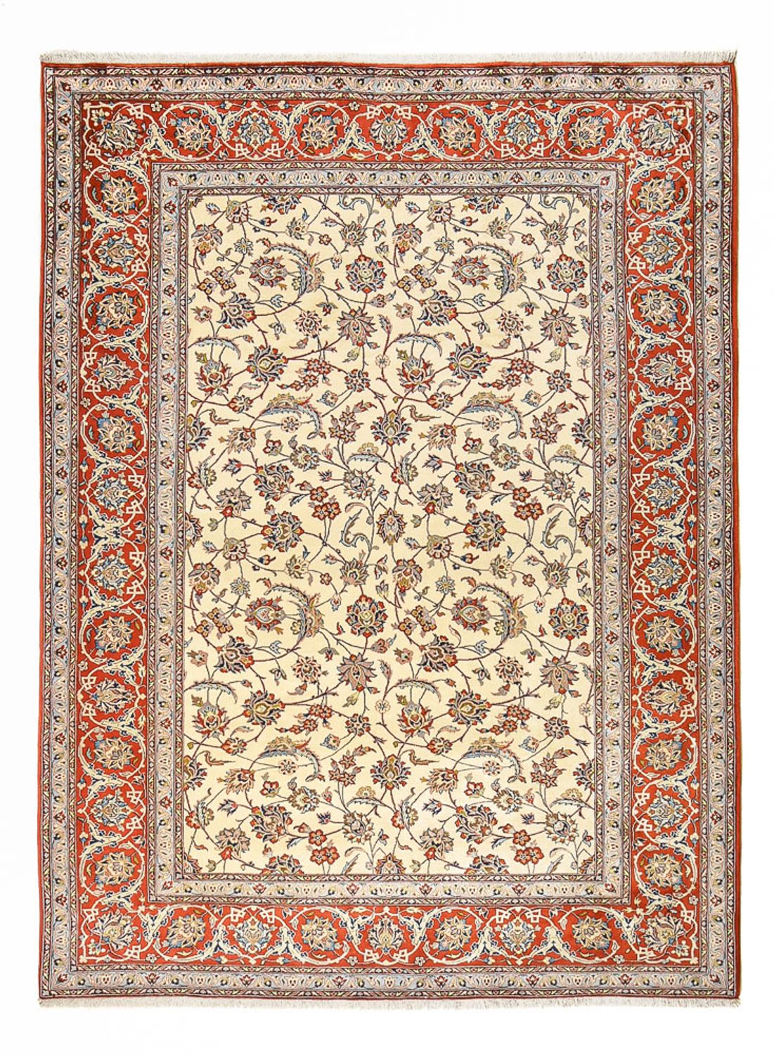 Tapis persan - Isfahan - Premium - 367 x 253 cm - beige clair