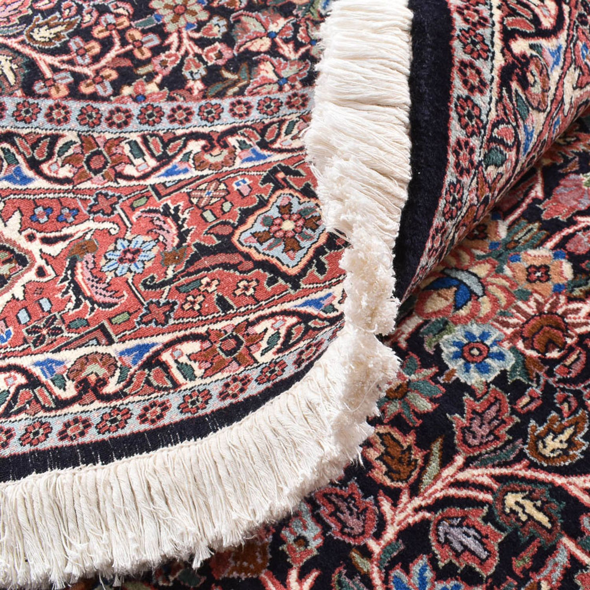 Tapis persan - Bidjar - 240 x 240 cm - rouge foncé