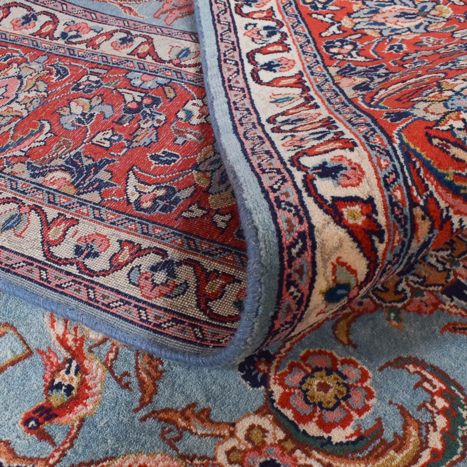 Tapis persan - Classique - 380 x 266 cm - bleu clair