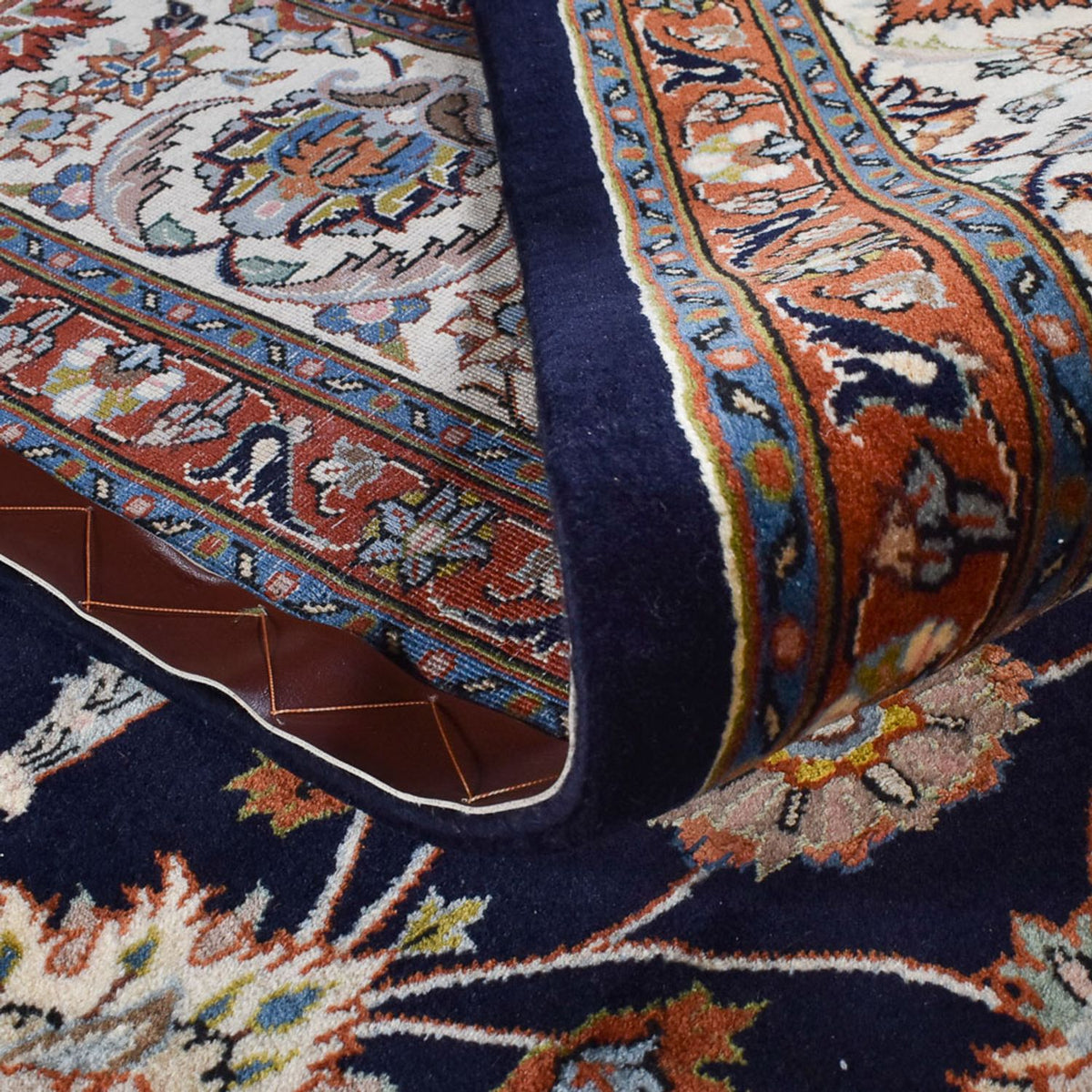 Tapis persan - Classique - Royal - 345 x 246 cm - bleu foncé