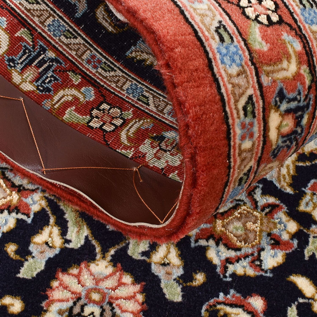 Tapis de couloir Tapis persan - Ghom - Royal - 197 x 54 cm - beige foncé