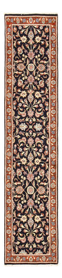 Tapis de couloir Tapis persan - Keshan - 293 x 66 cm - bleu foncé