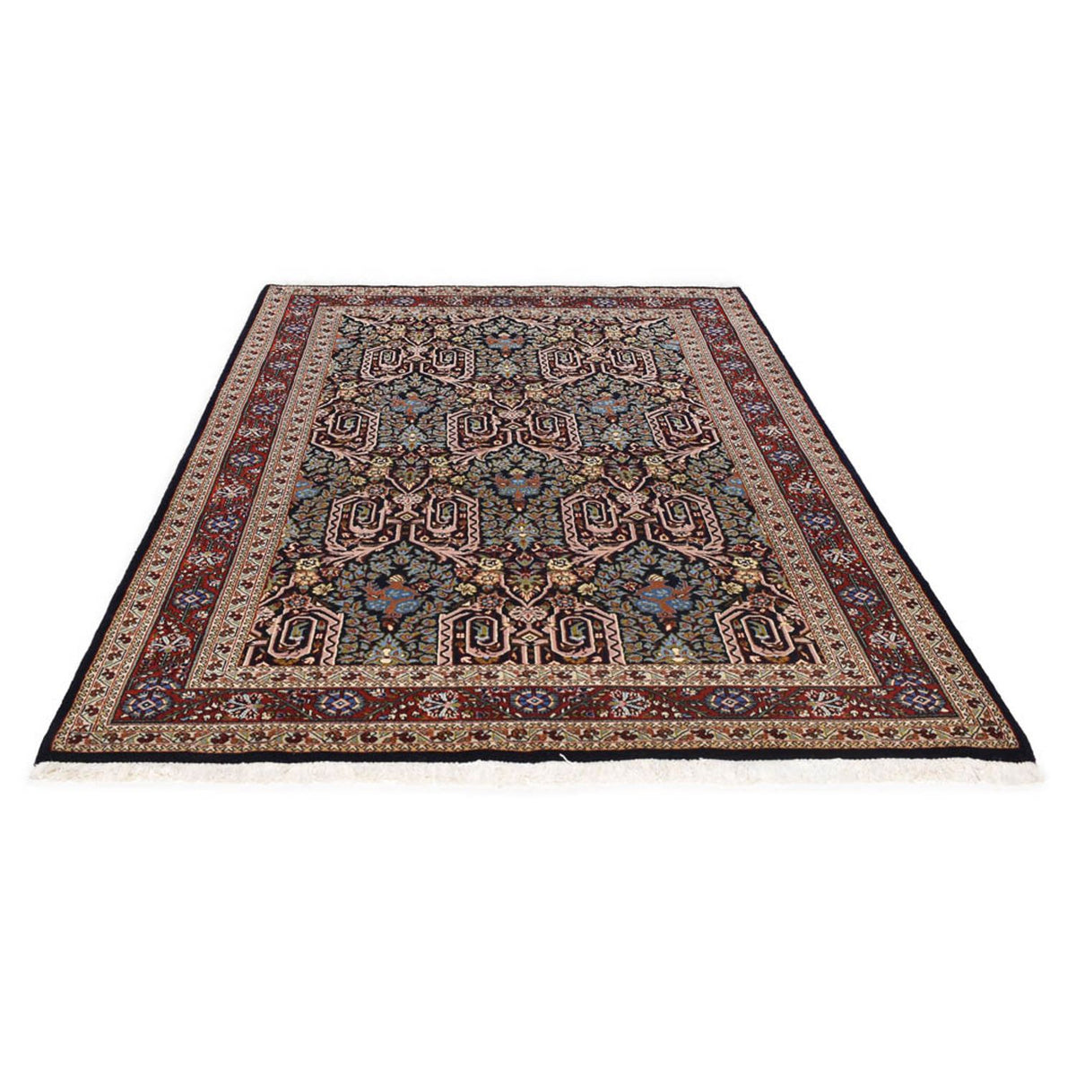 Tapis persan - Classique - 210 x 136 cm - marron foncé