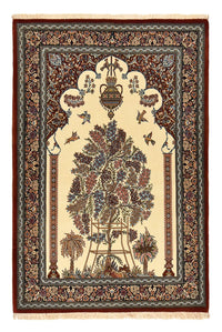 Tapis persan - Ghom - Royal - 200 x 136 cm - beige clair