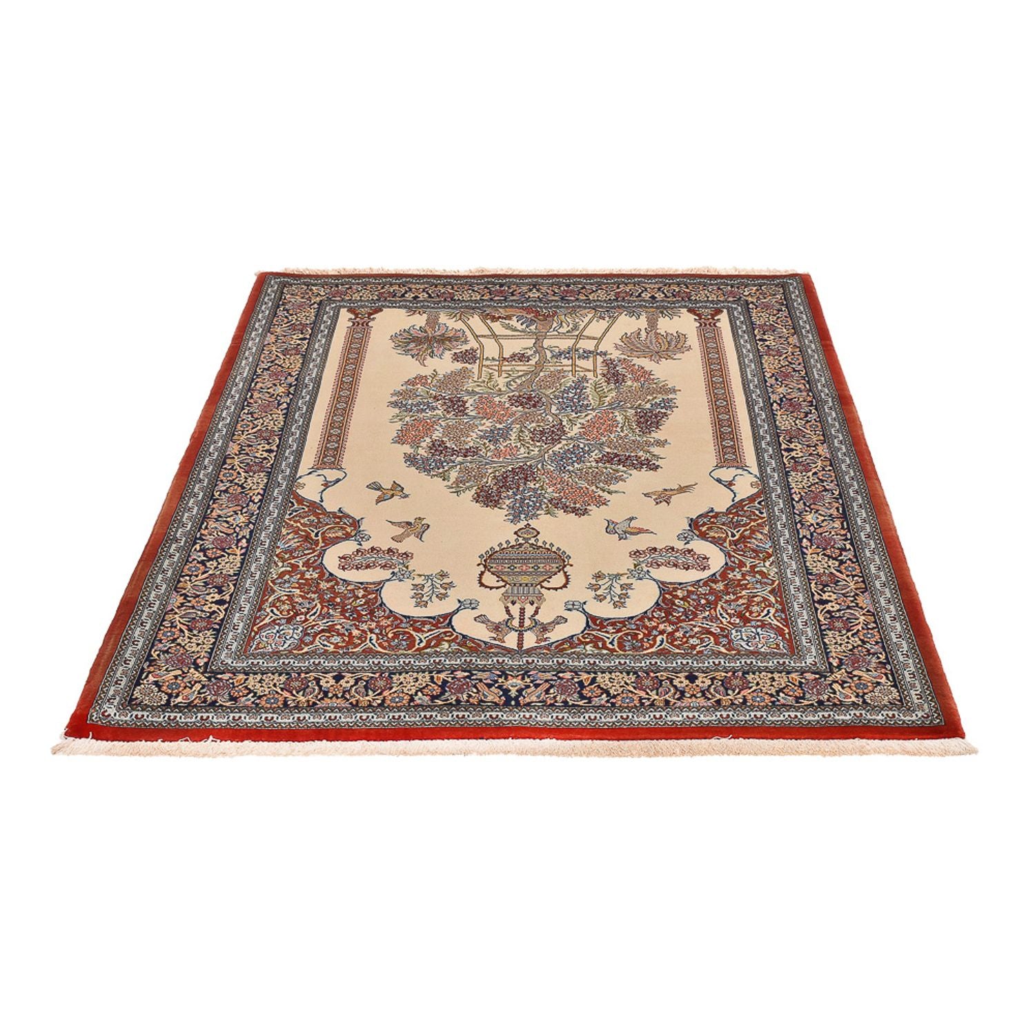 Tapis persan - Ghom - Royal - 200 x 136 cm - beige clair