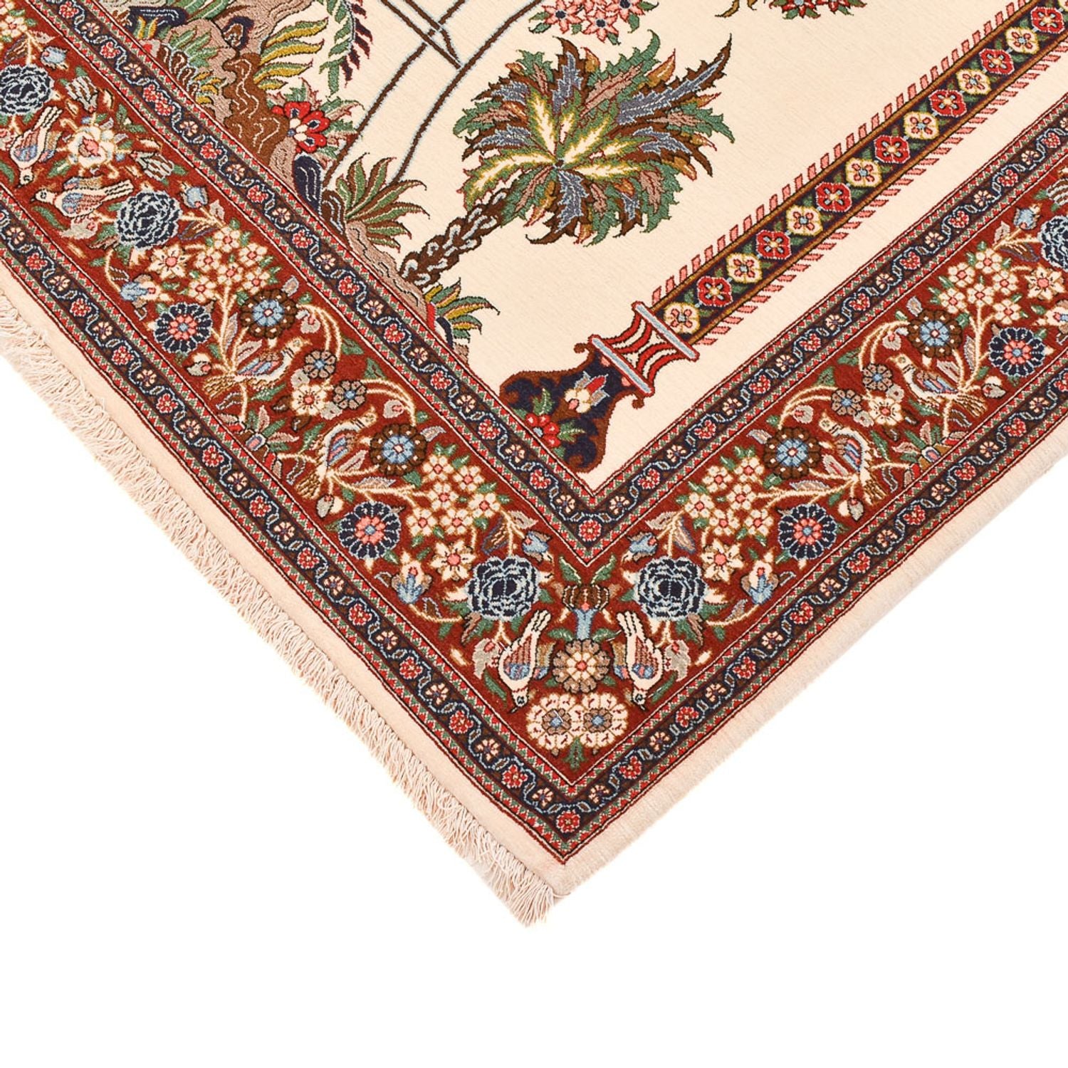 Tapis persan - Ghom - Royal - 210 x 132 cm - multicolore