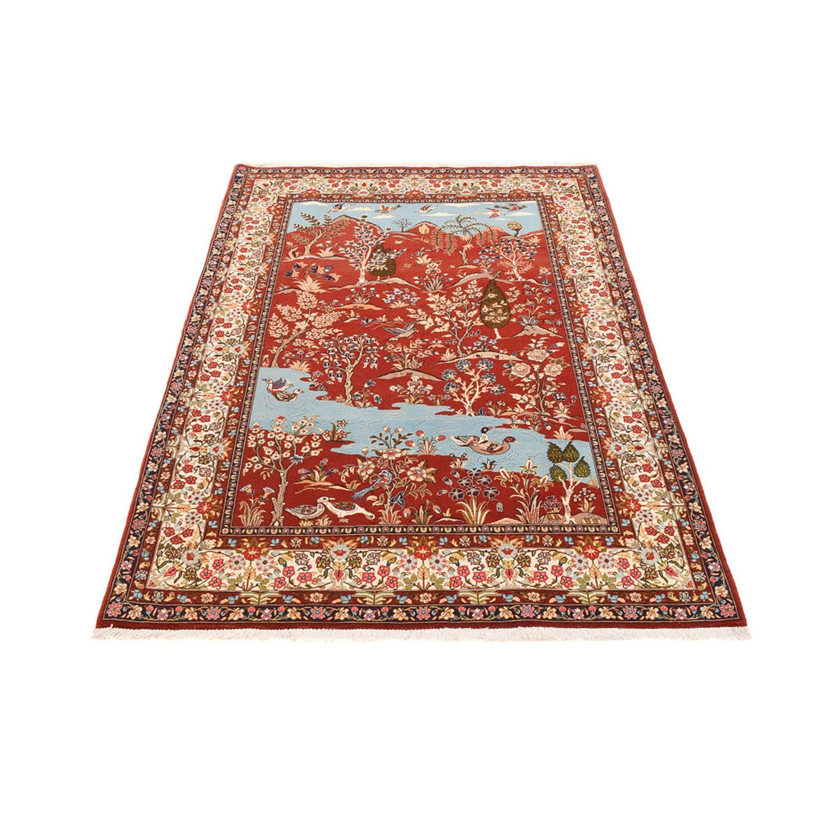 Tapis persan - Ghom - 203 x 138 cm - multicolore