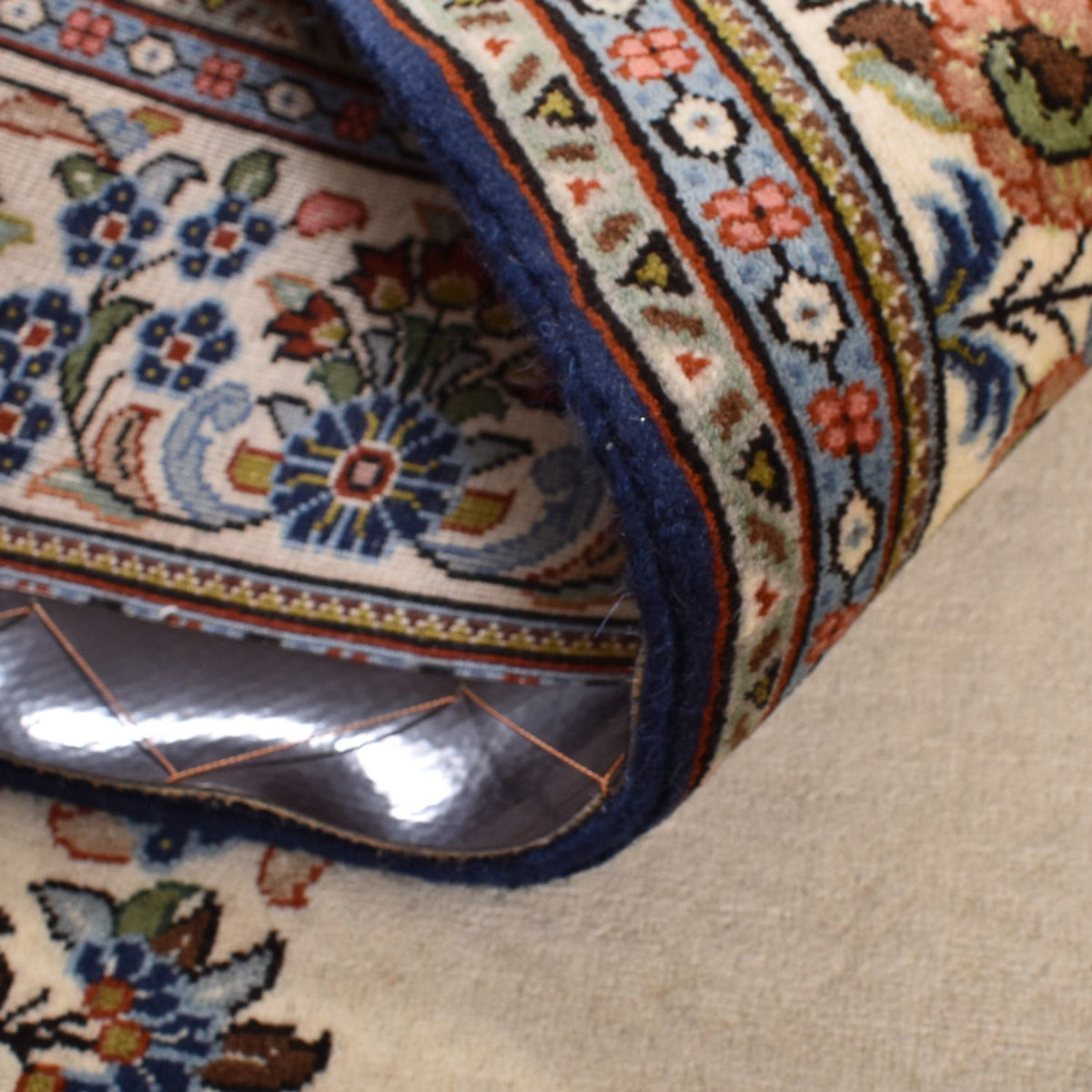 Tapis persan - Ghom - Royal - 188 x 130 cm - beige clair