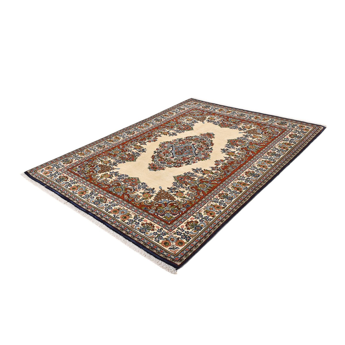 Tapis persan - Ghom - Royal - 188 x 130 cm - beige clair