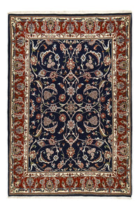 Tapis persan - Ghom - 212 x 146 cm - bleu foncé