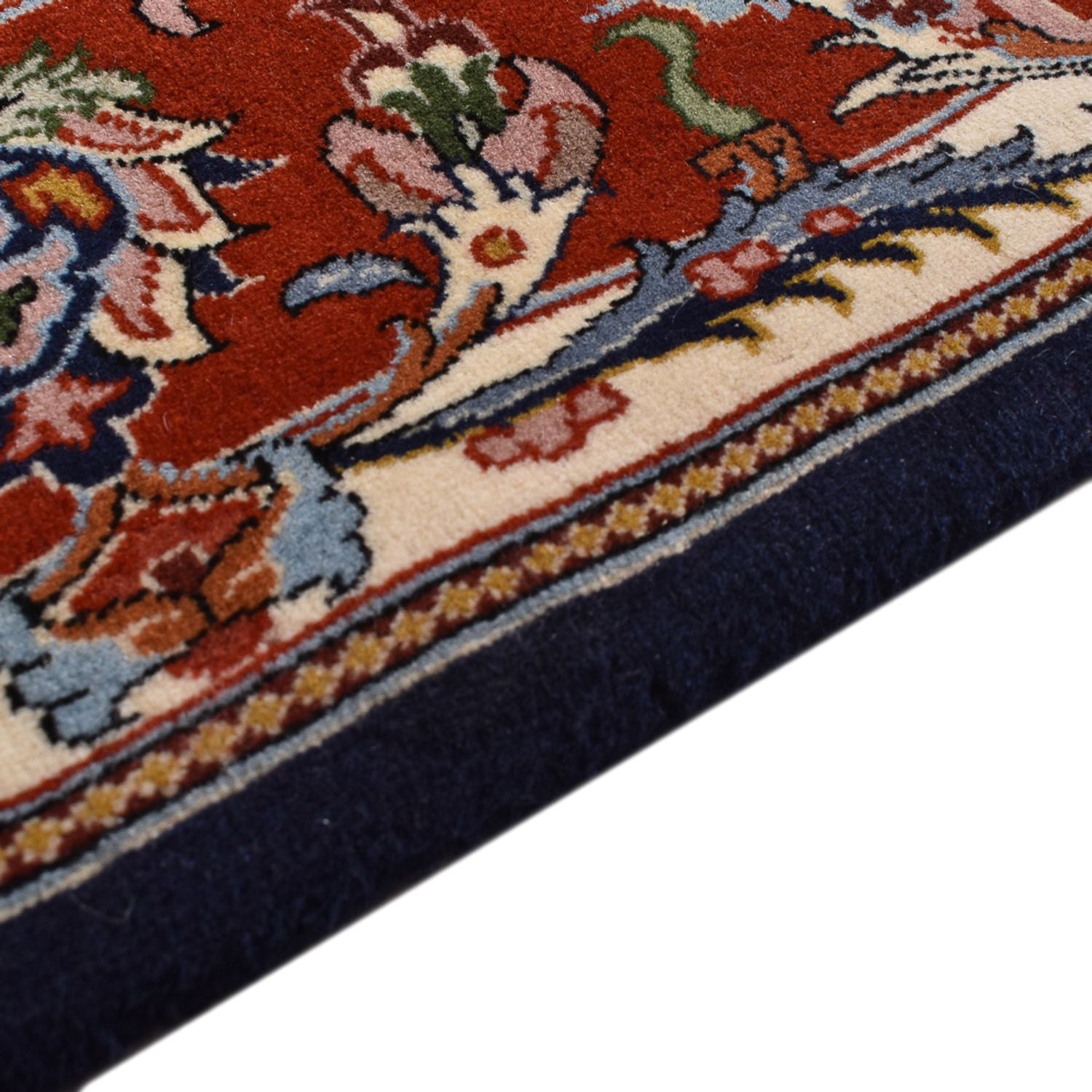 Tapis persan - Ghom - 212 x 146 cm - bleu foncé