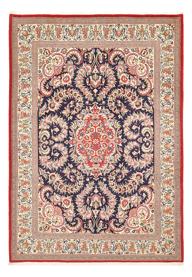Tapis persan - Ghom - 300 x 210 cm - bleu foncé