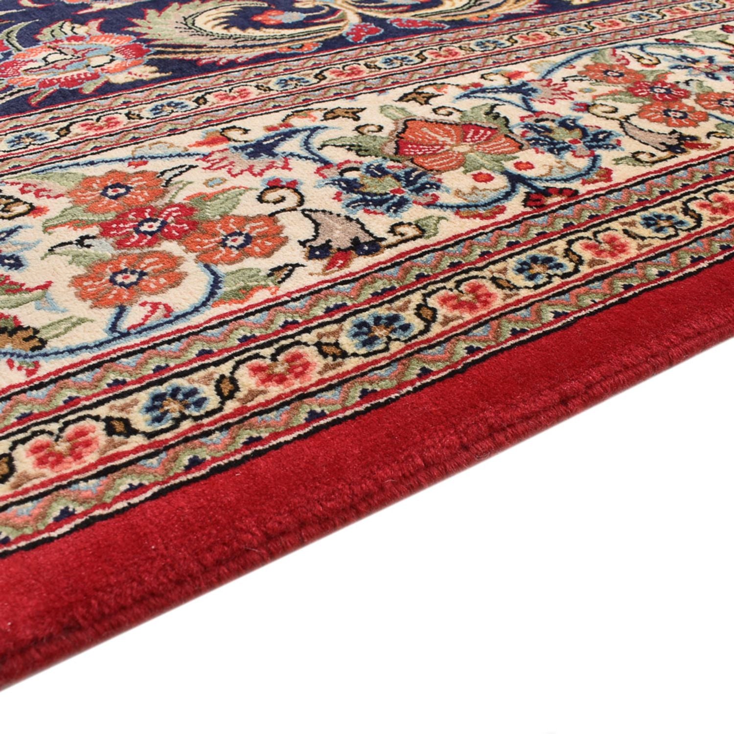 Tapis persan - Ghom - 300 x 210 cm - bleu foncé