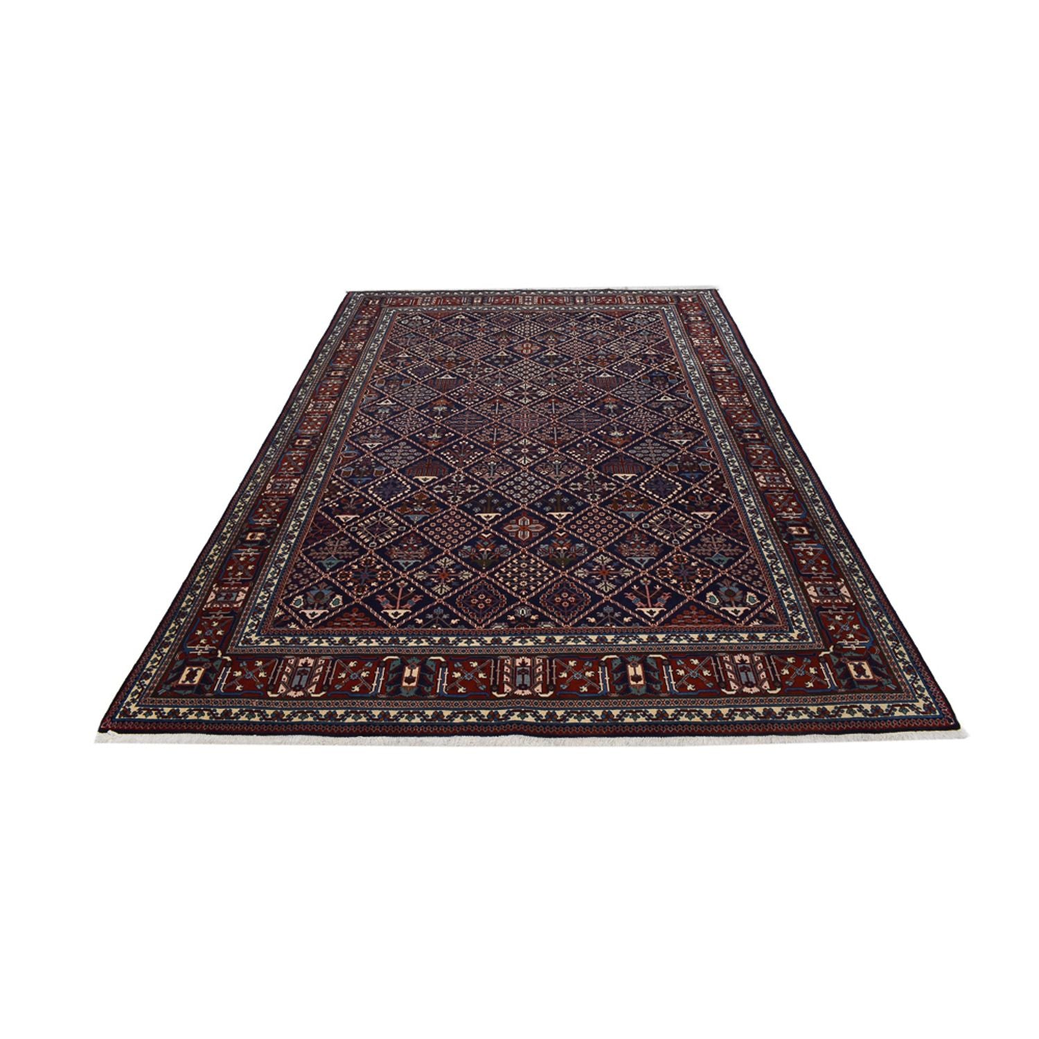 Tapis persan - Nomadic - 293 x 203 cm - rouge vin