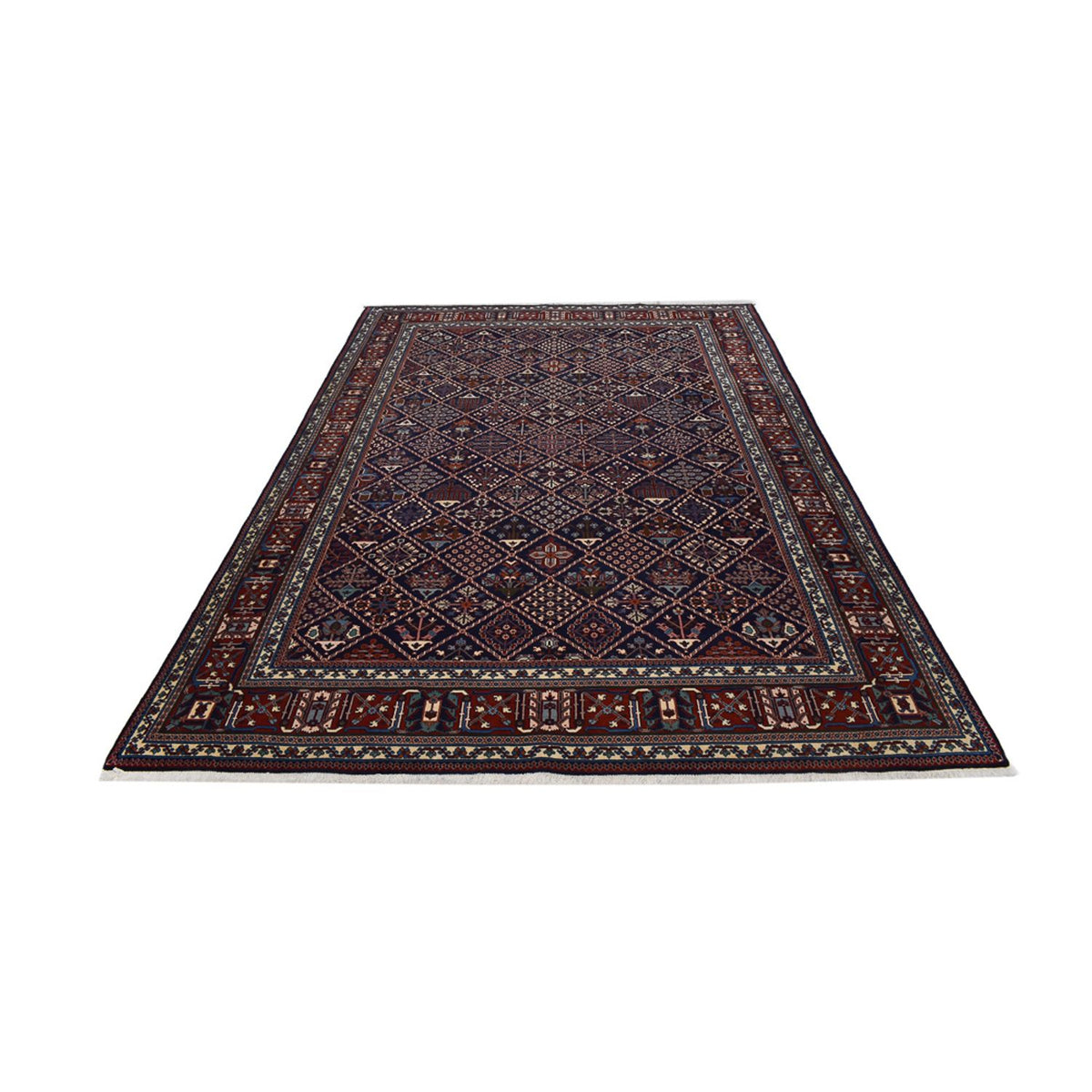 Tapis persan - Nomadic - 293 x 203 cm - rouge vin