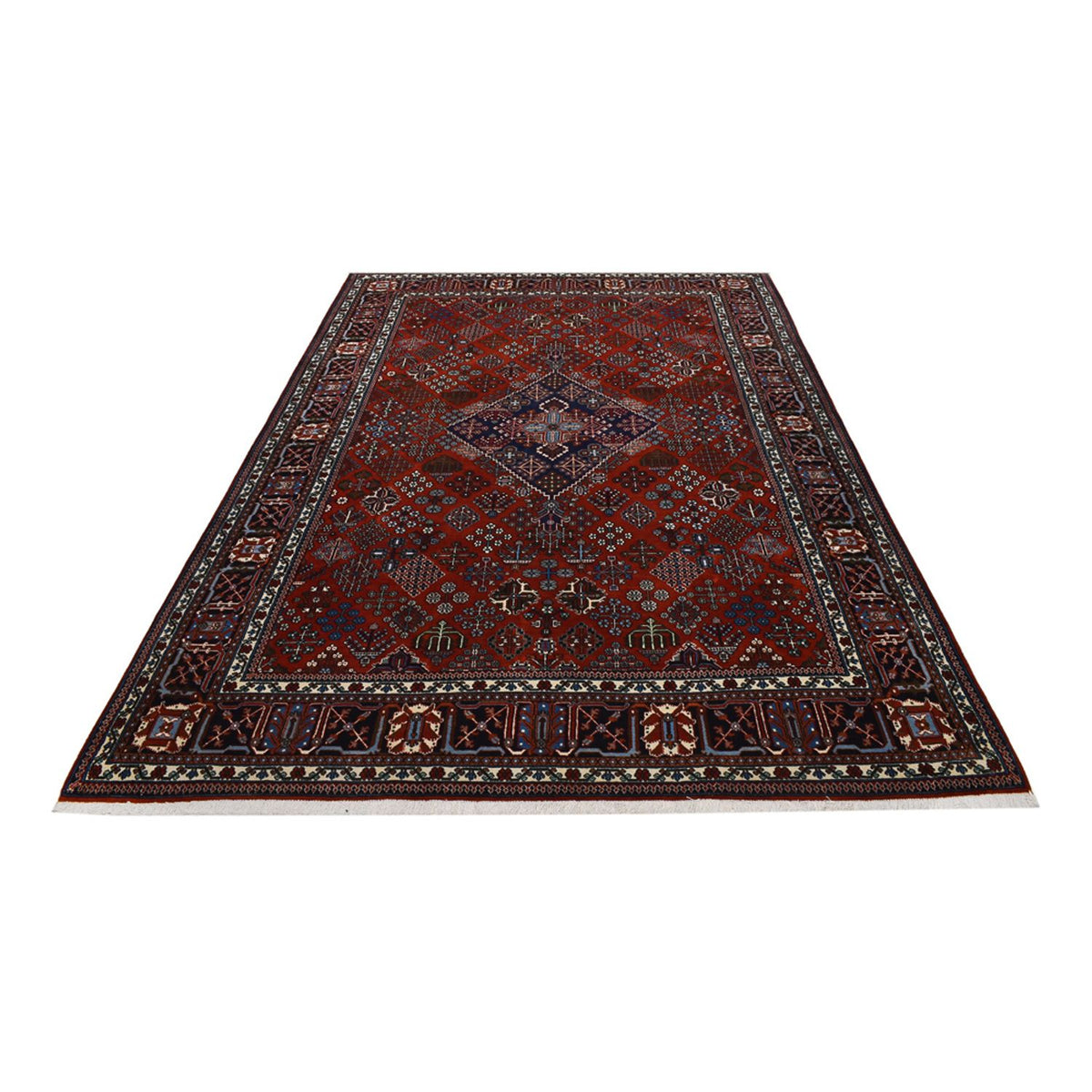 Tapis persan - Nomadic - 302 x 203 cm - rouge foncé