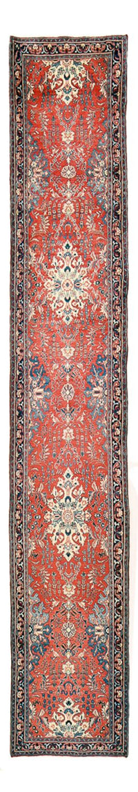 Tapis de couloir Tapis persan - Classique - 430 x 77 cm - rouge