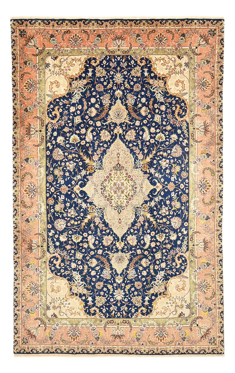 Tapis persan - Tabriz - Royal - 304 x 189 cm - bleu foncé