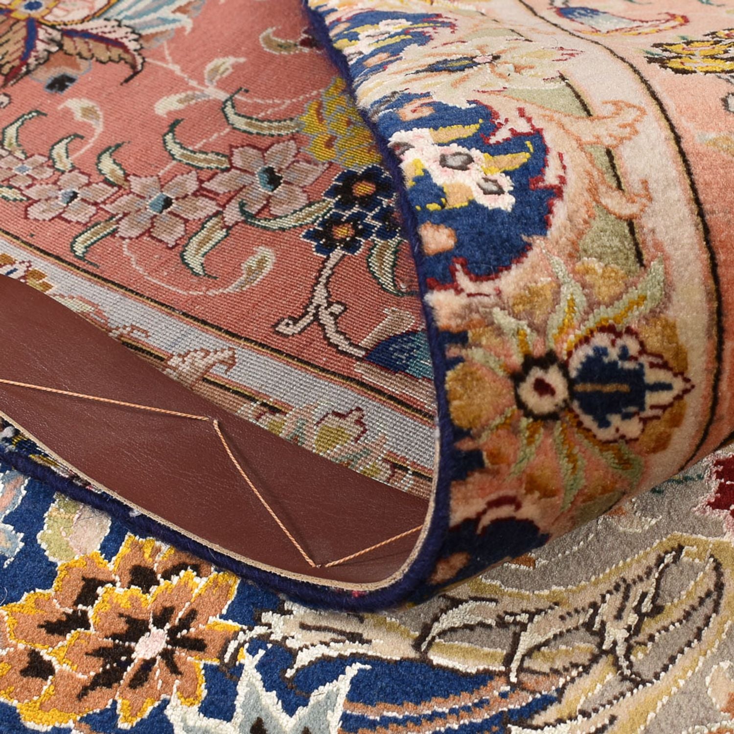 Tapis persan - Tabriz - Royal - 304 x 189 cm - bleu foncé