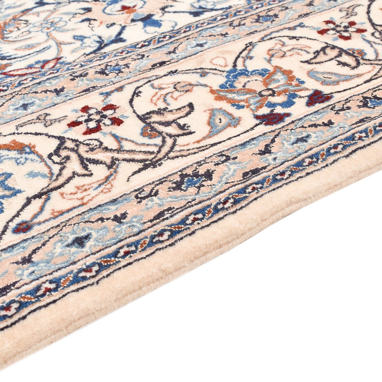 Tapis persan - Nain - Premium - 208 x 124 cm - beige clair