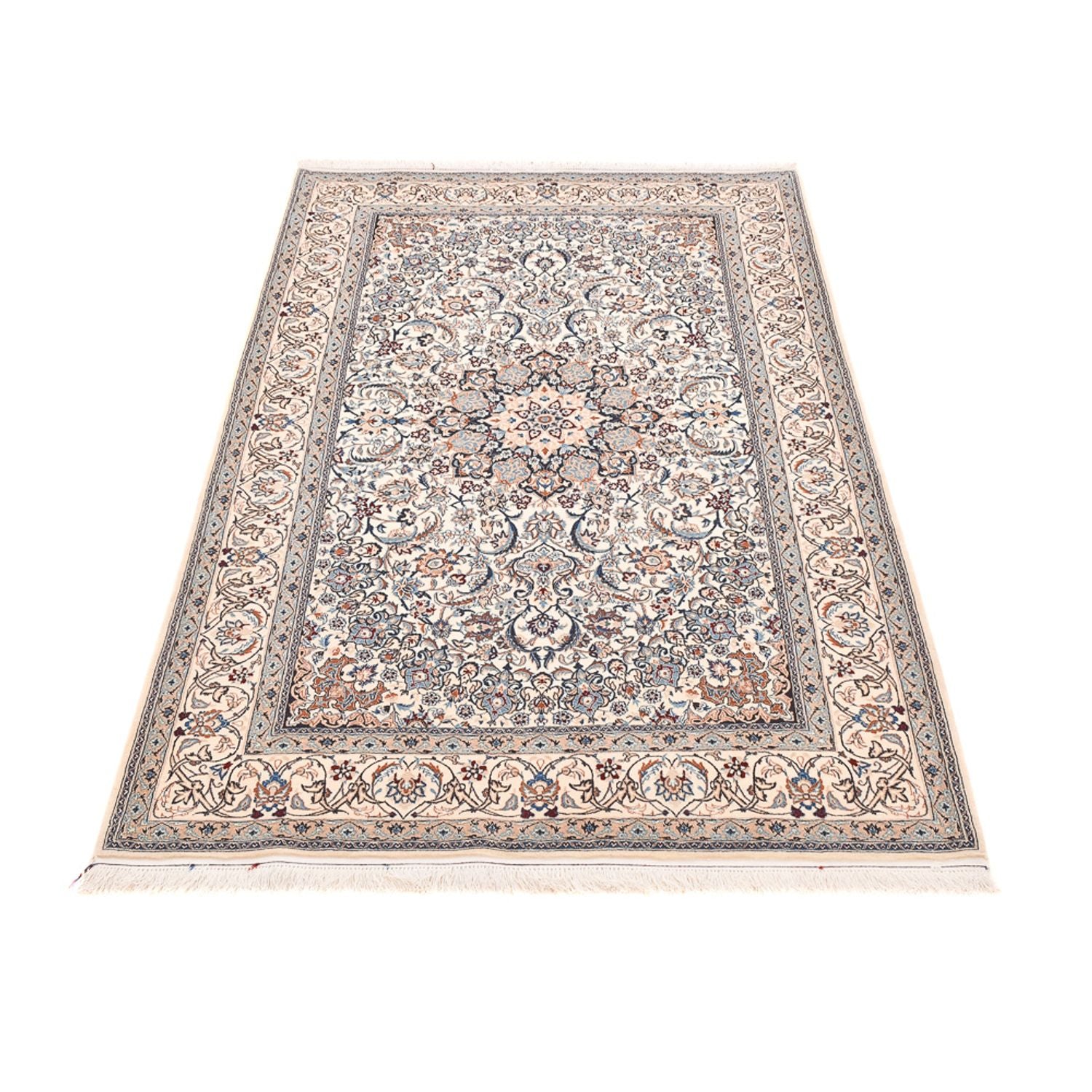 Tapis persan - Nain - Premium - 208 x 124 cm - beige clair