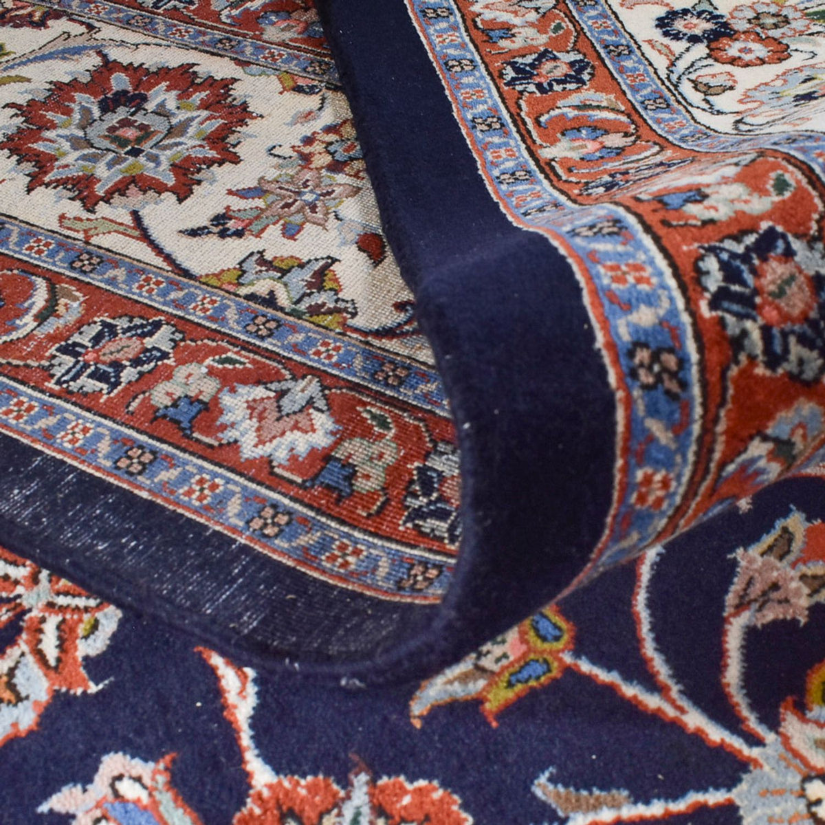 Tapis persan - Classique - Royal - 343 x 250 cm - bleu foncé