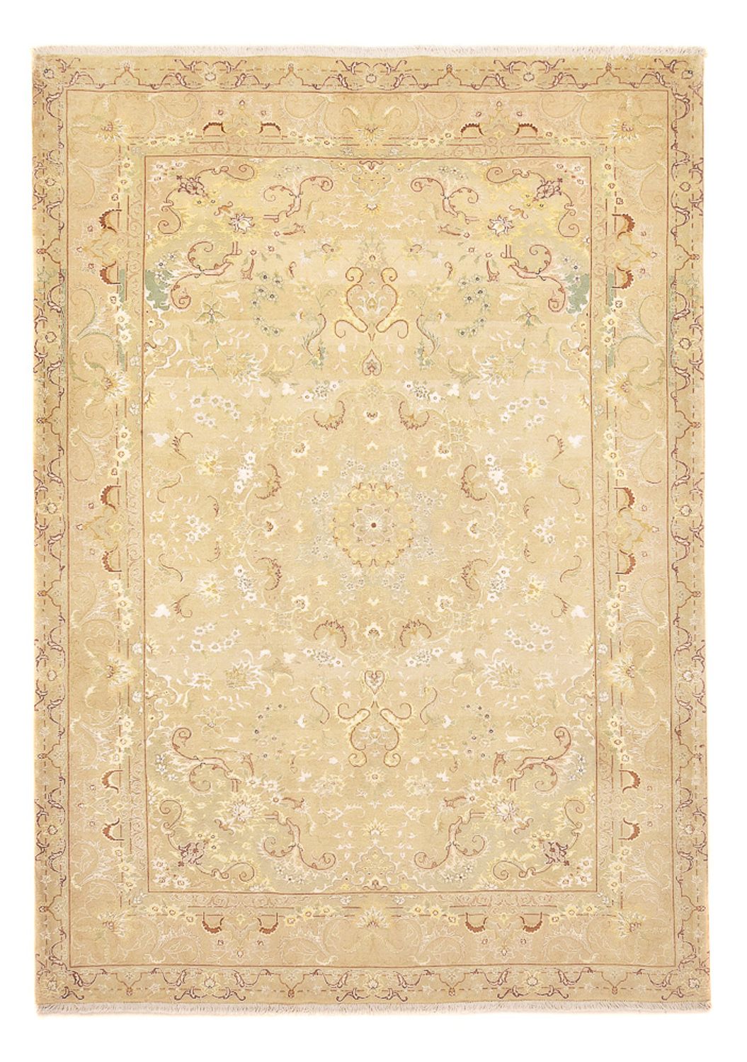 Tapis persan - Tabriz - Royal - 288 x 200 cm - beige clair