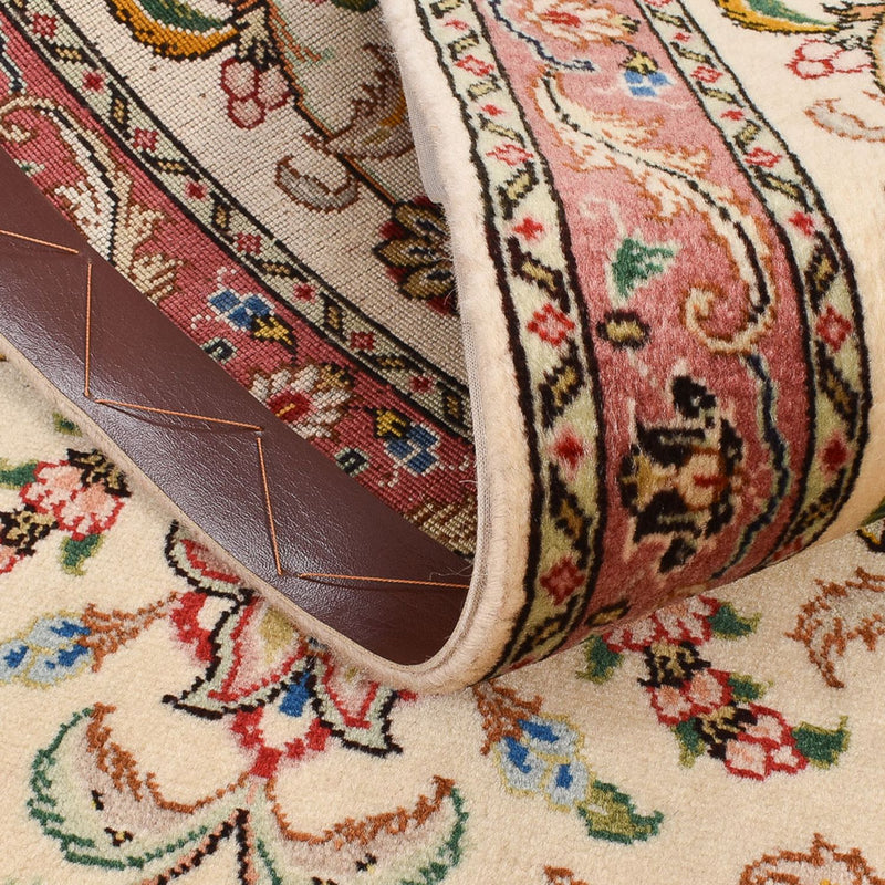 Tapis de couloir Tapis persan - Tabriz - Royal - 284 x 70 cm - beige