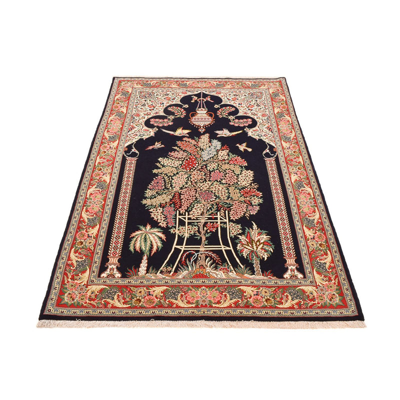 Tapis persan - Ghom - Royal - 218 x 135 cm - bleu foncé