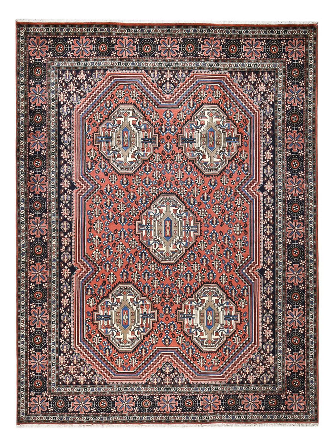 Tapis persan - Nomadic - 343 x 247 cm - rouge clair