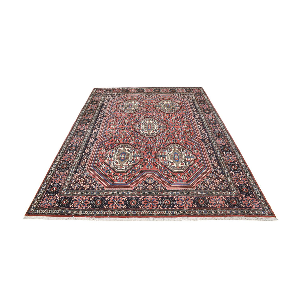 Tapis persan - Nomadic - 343 x 247 cm - rouge clair