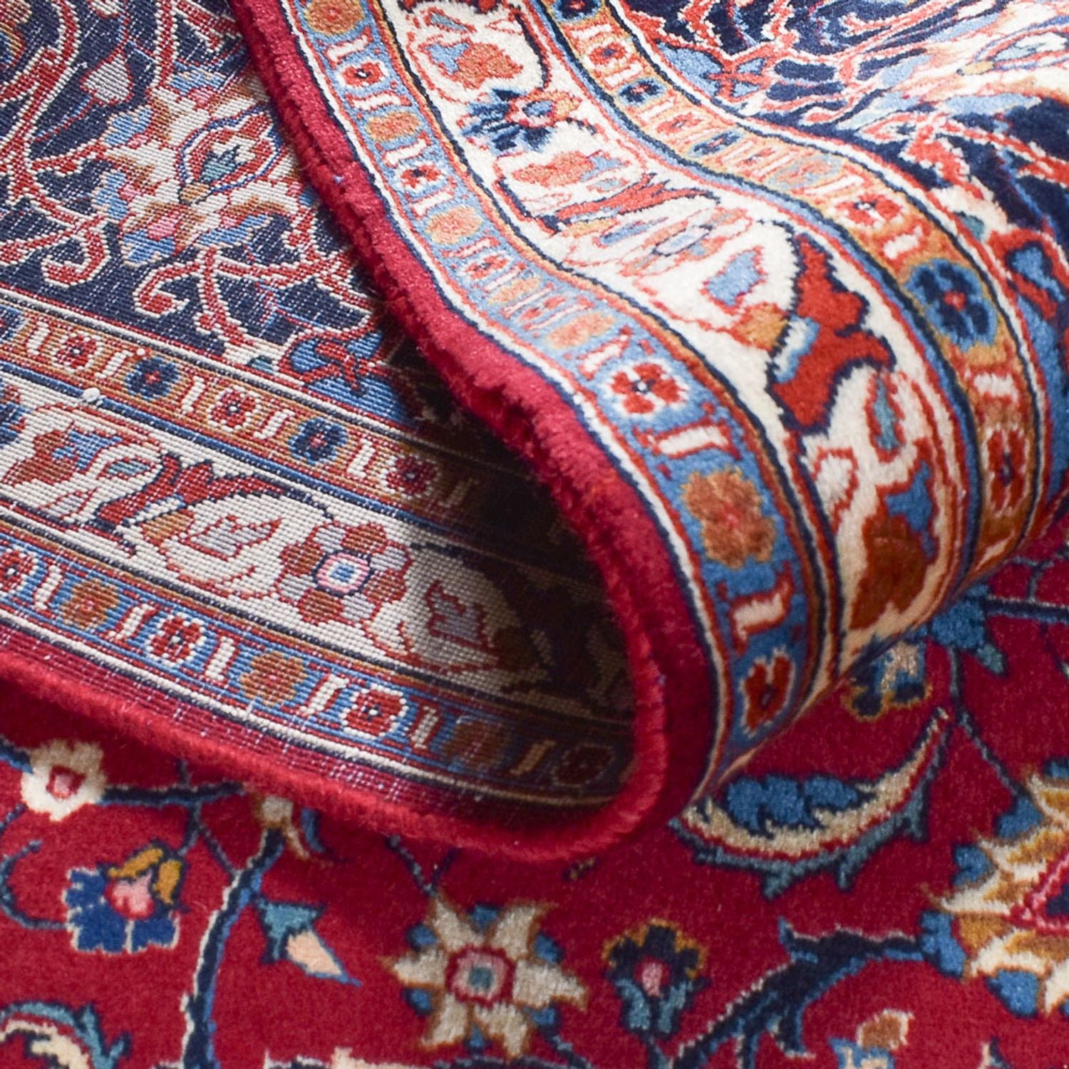 Tapis persan - Keshan - 340 x 245 cm - rouge foncé