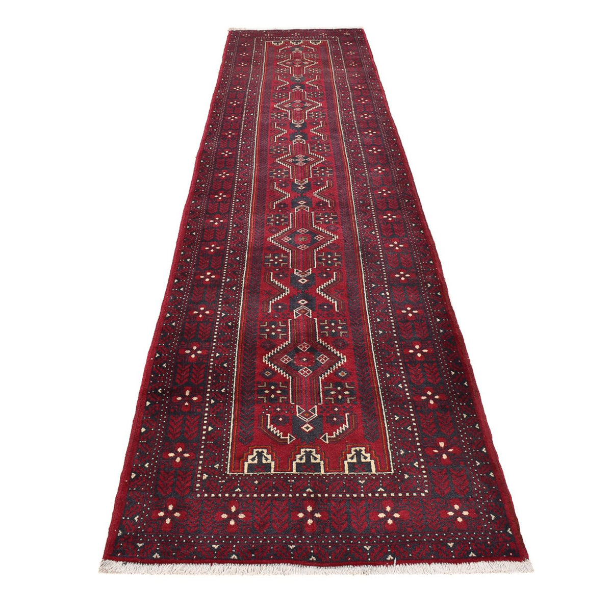 Tapis de couloir Tapis Belutsch - 414 x 97 cm - rouge
