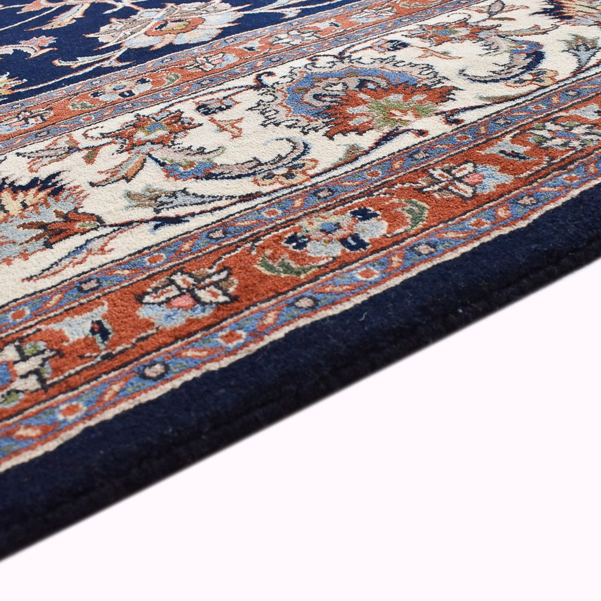 Tapis persan - Classique - Royal - 342 x 243 cm - bleu foncé