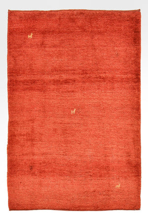 Tapis Gabbeh - Persan - 173 x 126 cm - rouge