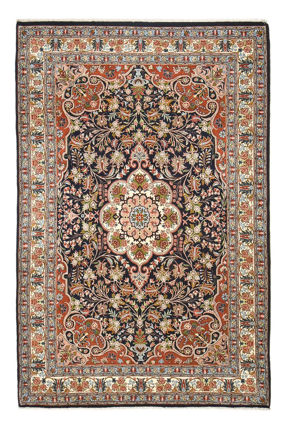 Tapis persan - Bidjar - 304 x 200 cm - bleu foncé