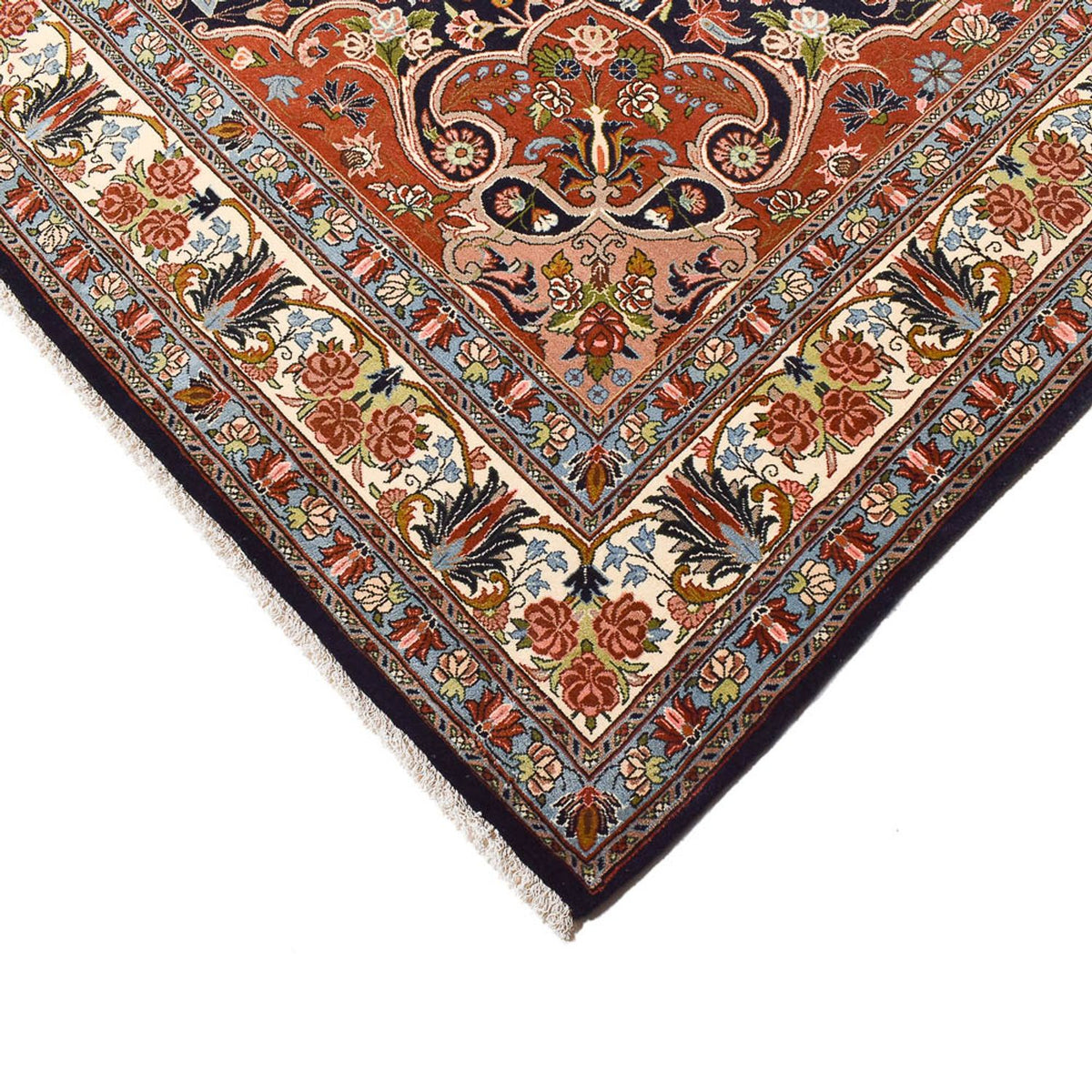 Tapis persan - Bidjar - 304 x 200 cm - bleu foncé