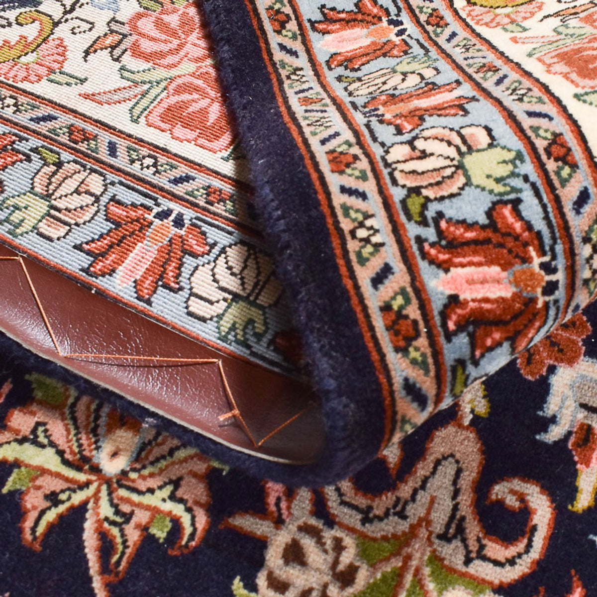 Tapis persan - Bidjar - 304 x 200 cm - bleu foncé