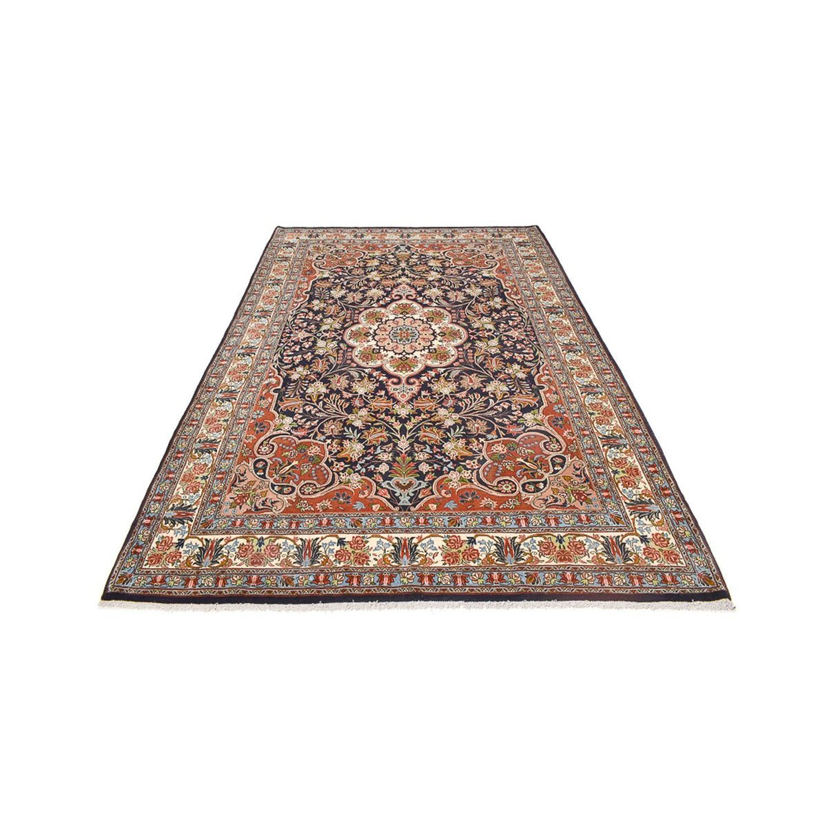Tapis persan - Bidjar - 304 x 200 cm - bleu foncé