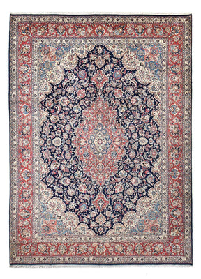 Tapis persan - Classique - Royal - 408 x 300 cm - bleu foncé